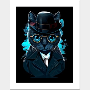 Detective cat Posters and Art